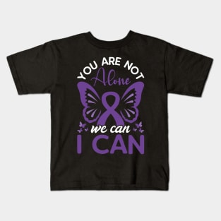 You are not alone we can I can, World Cancer Day Kids T-Shirt